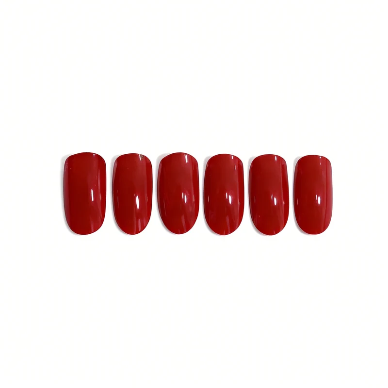 Glossy Almond Shaped Nail Extensions Stornfield