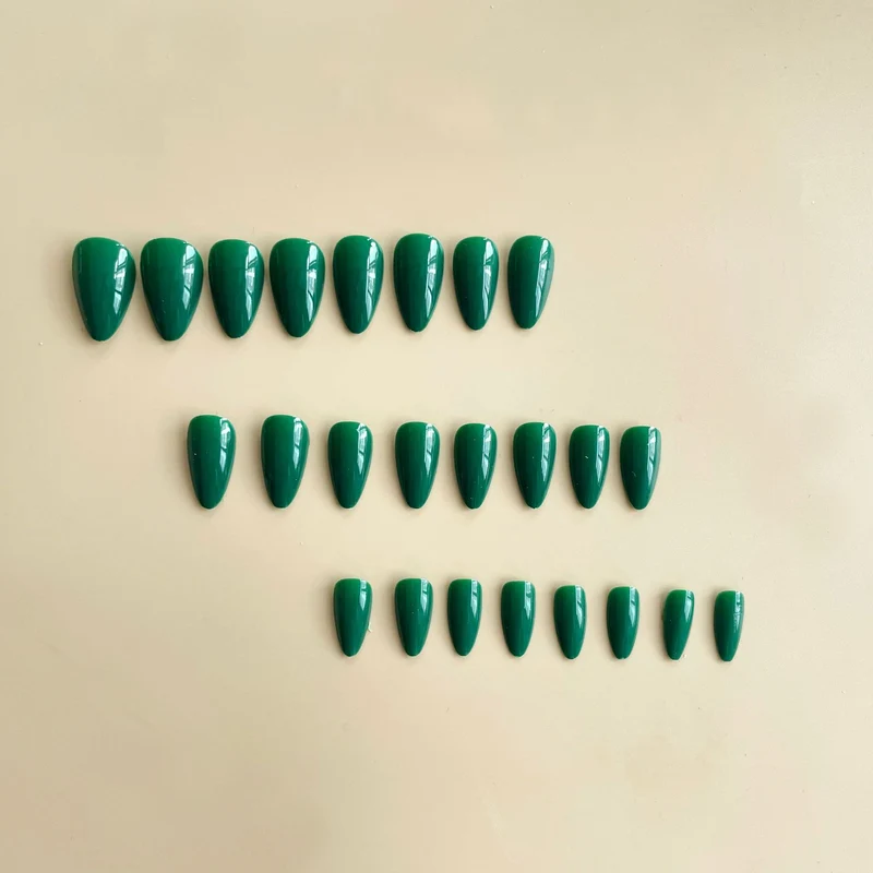 Glossy Almond-Shaped Nail Enhancements Stornfield