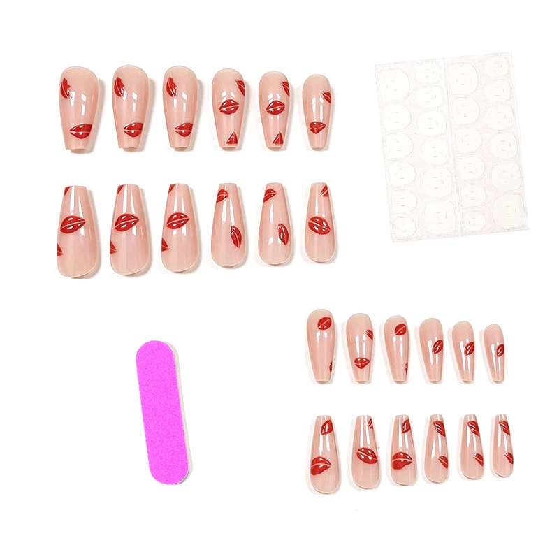 Glossy Almond-Shaped Nail Art Enhancements Stornfield