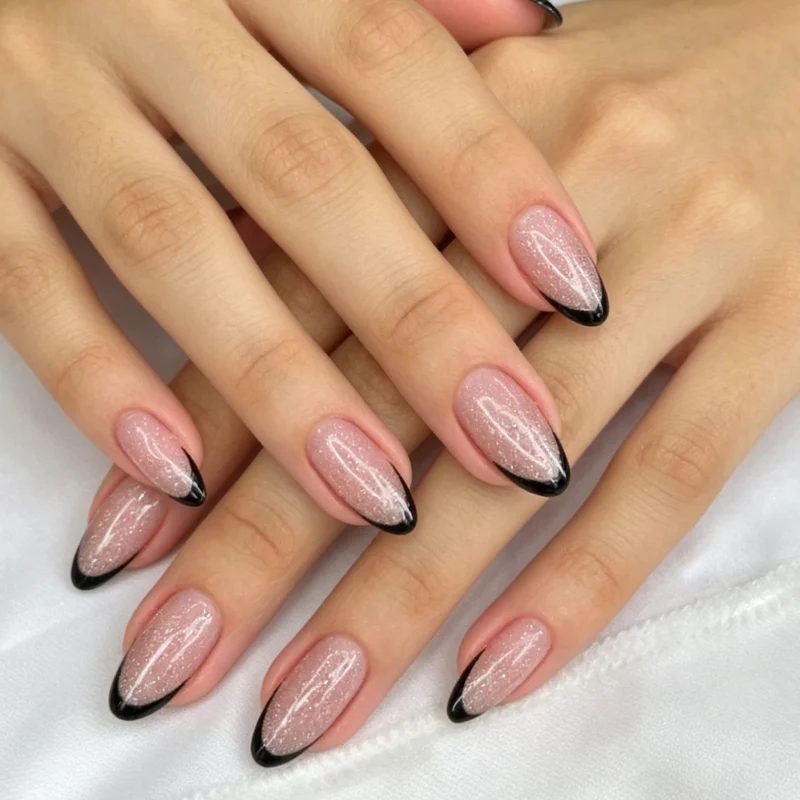 Glittery Ombre Stiletto Nail Extensions Stornfield