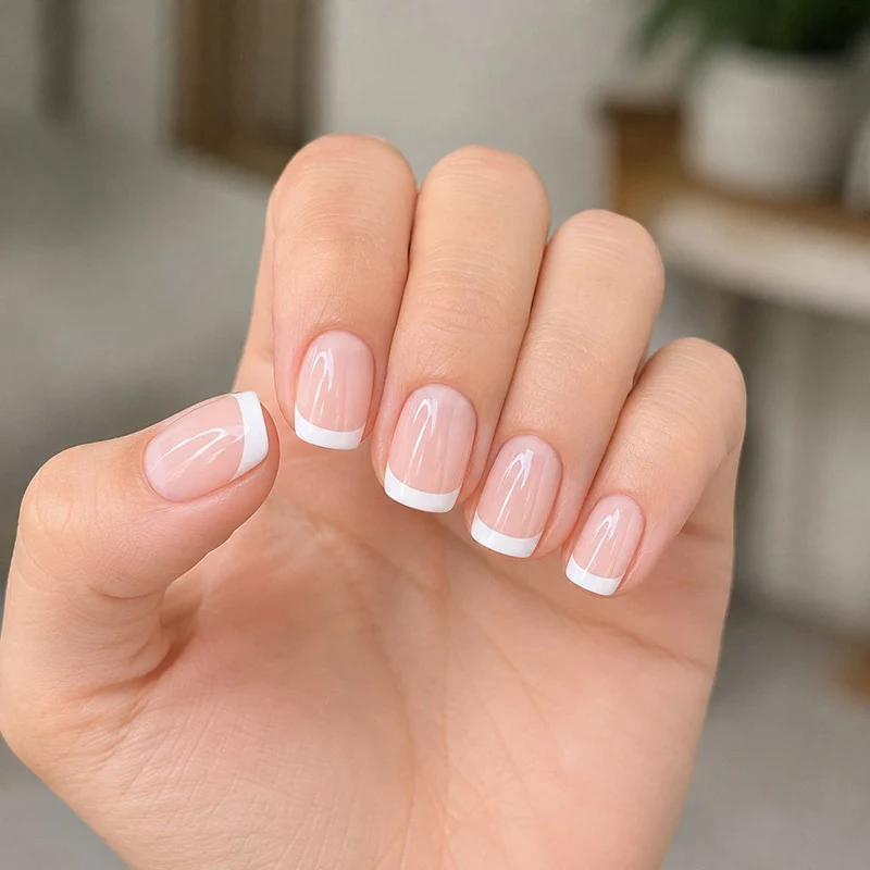 French Tip Acryl Nagelkunst Verbesserungen Karnz
