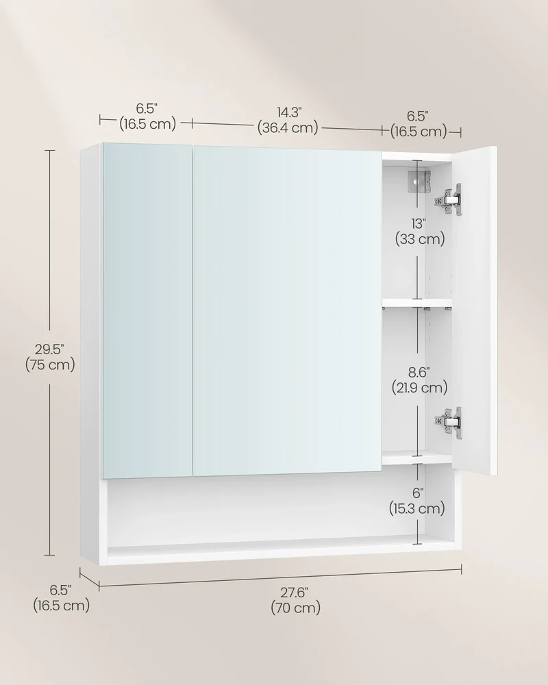 Badezimmerschrank, verstellbar