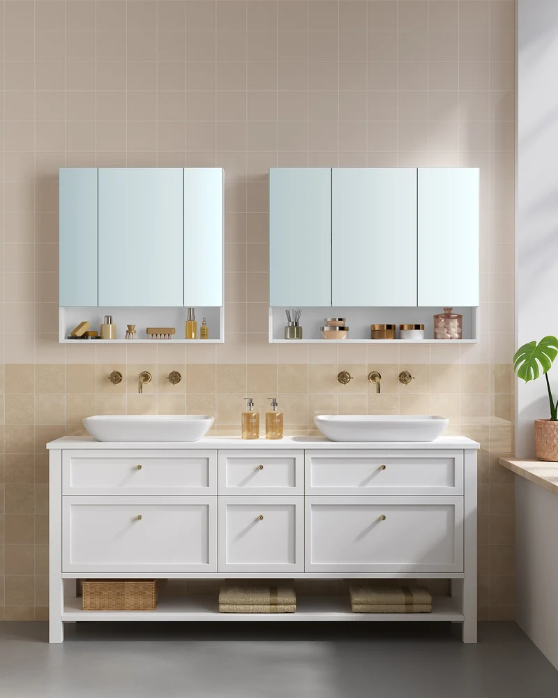 Badezimmerschrank, verstellbar