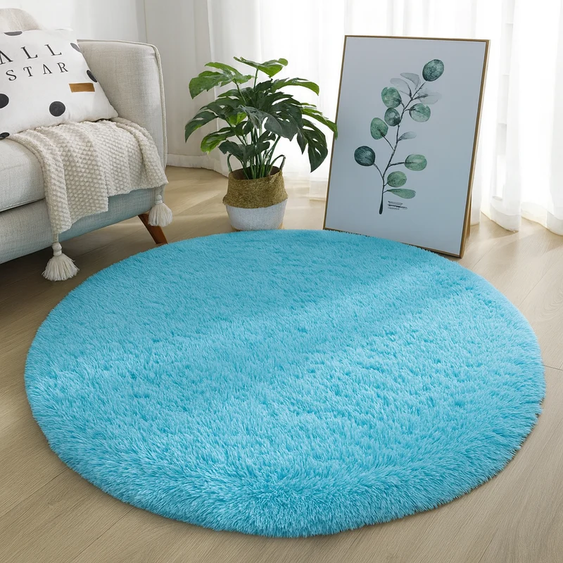 Runder Hochflor-Teppich Ø 60 bis 160 cm – Weicher Shaggy-Teppich für Wohnzimmer und Schlafzimmer