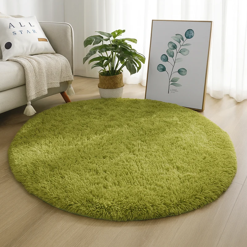 Runder Hochflor-Teppich Ø 60 bis 160 cm – Weicher Shaggy-Teppich für Wohnzimmer und Schlafzimmer