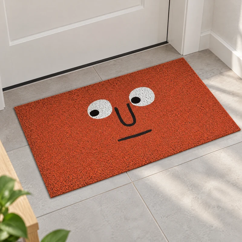 Fußmatte mit Gesichtsmotiv 40x60 bis 60x90 cm – Rutschfeste Schmutzfangmatte für den Eingang