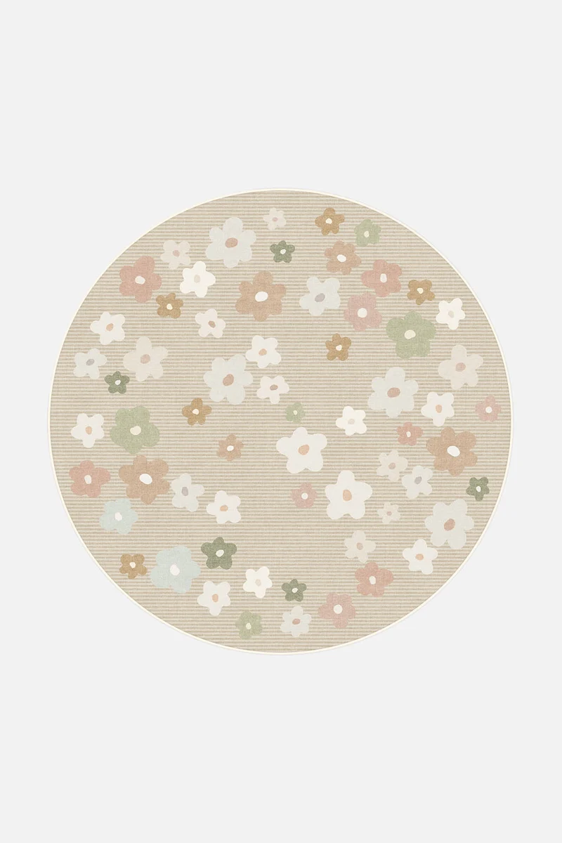 Blumenwiese Taupe Teppich