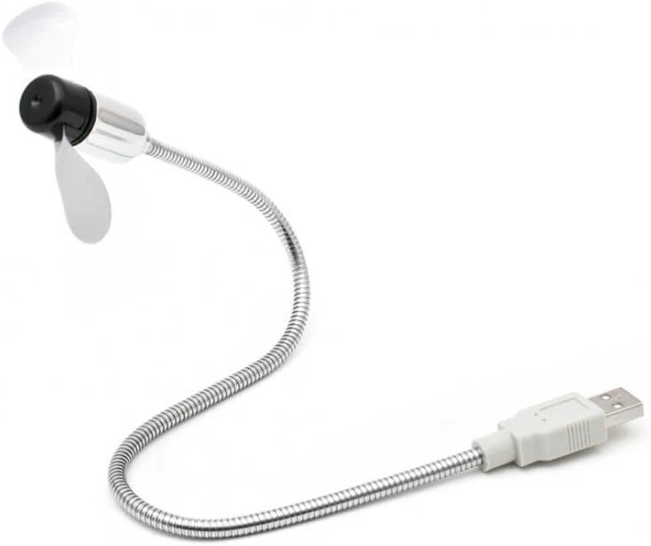 USB Ventilator mit flexiblem Schwanenhals für PC & Laptop