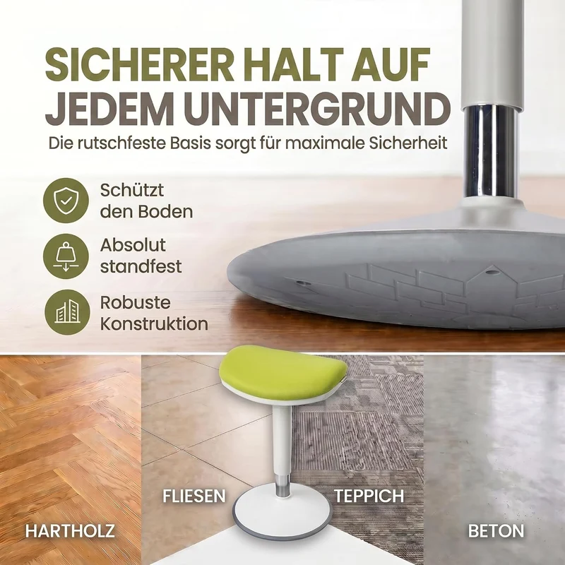 Ergonomischer Stehhocker 35-45cm - Höhenverstellbare Stehhilfe