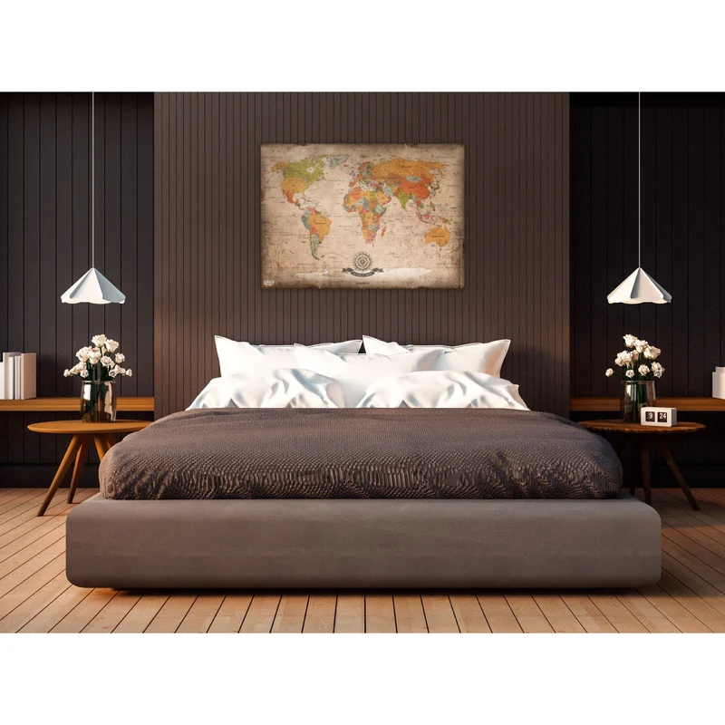 Antike Weltkarte XXL Poster 140x100cm - Vintage Wanddeko