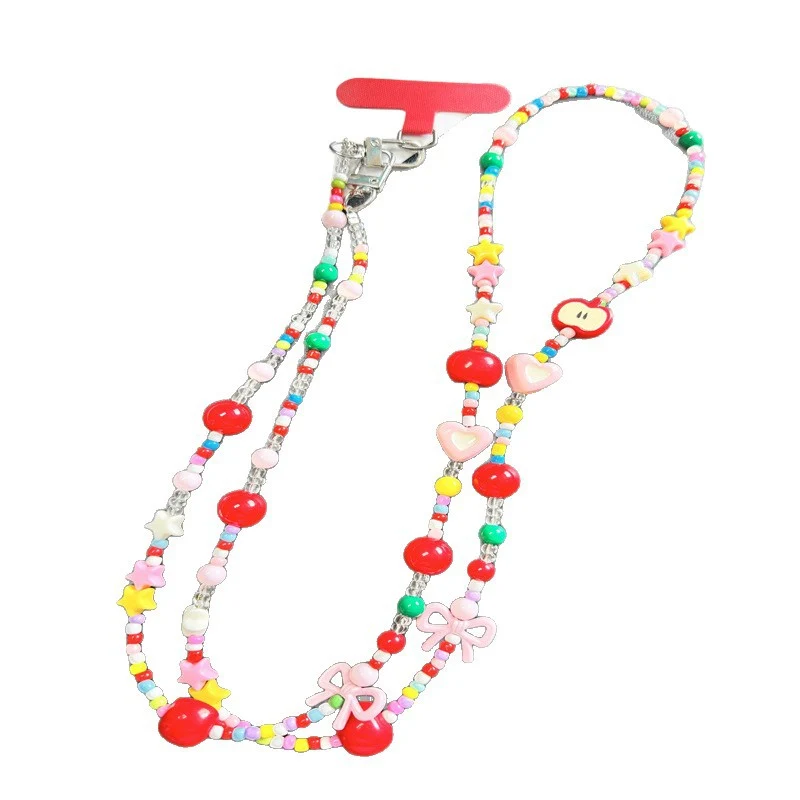 Farbenfrohe Perlen Charme Halskette Karnz 1790135737
