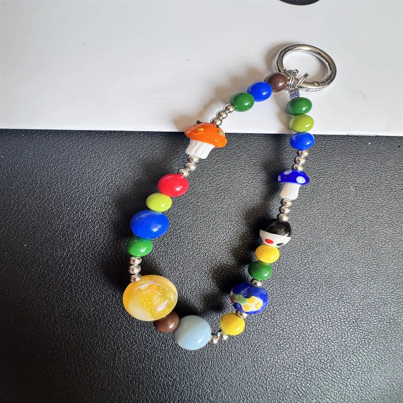 Buntes Perlen Charm Schlüsselanhänger Karnz 1790136000