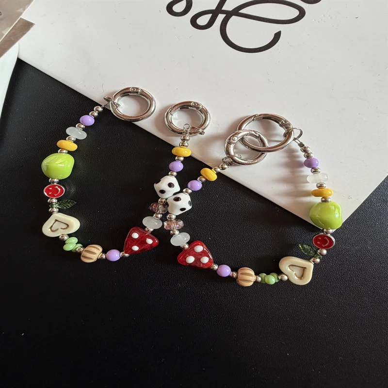Bunter Perlen Charm Schlüsselanhänger Karnz 1790135409