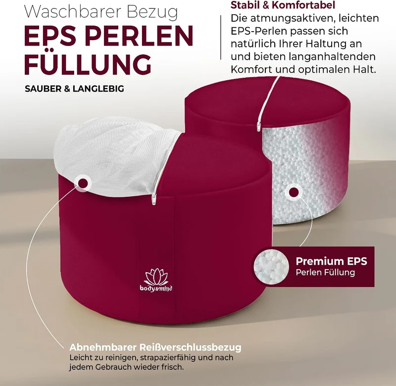 Yoga Meditationskissen - Ergonomisches Bodenkissen zur Entspannung