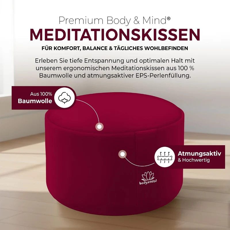 Yoga Meditationskissen - Ergonomisches Bodenkissen zur Entspannung