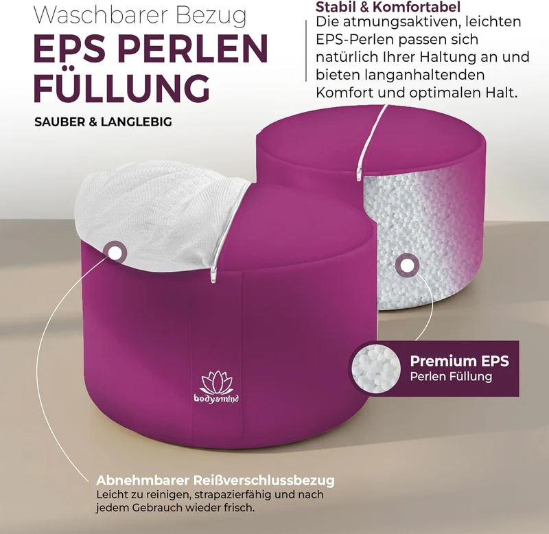 Yoga Meditationskissen - Ergonomisches Bodenkissen zur Entspannung