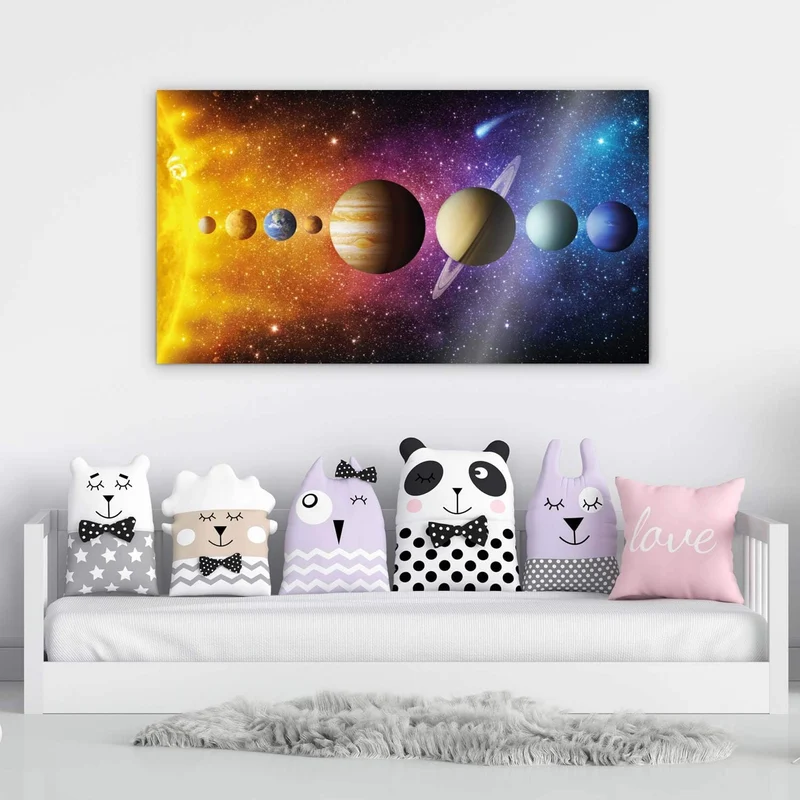 Poster Sonnensystem - Weltall Weltraum Wandbild 80 x 45 cm