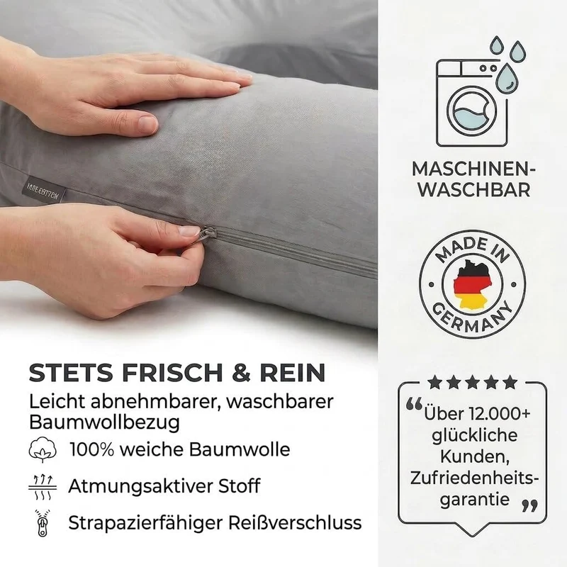 U-Form Schwangerschaftskissen & Seitenschläferkissen Stillkissen