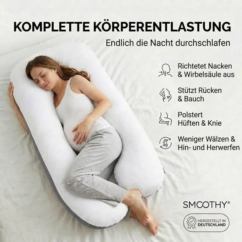 U-Form Schwangerschaftskissen & Seitenschläferkissen Stillkissen