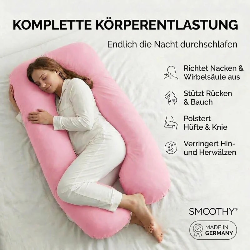 U-Form Schwangerschaftskissen & Seitenschläferkissen Stillkissen