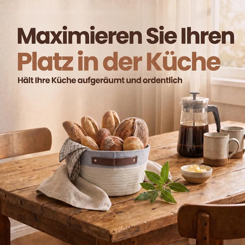 Feluna Bast-Korb - Formstabiler Aufbewahrungs- & Brotkorb