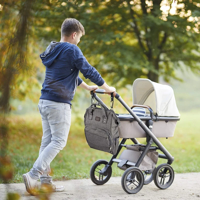 Kinderwagen-Haken 2er-Set - Rutschfeste Halterung für Wickeltaschen