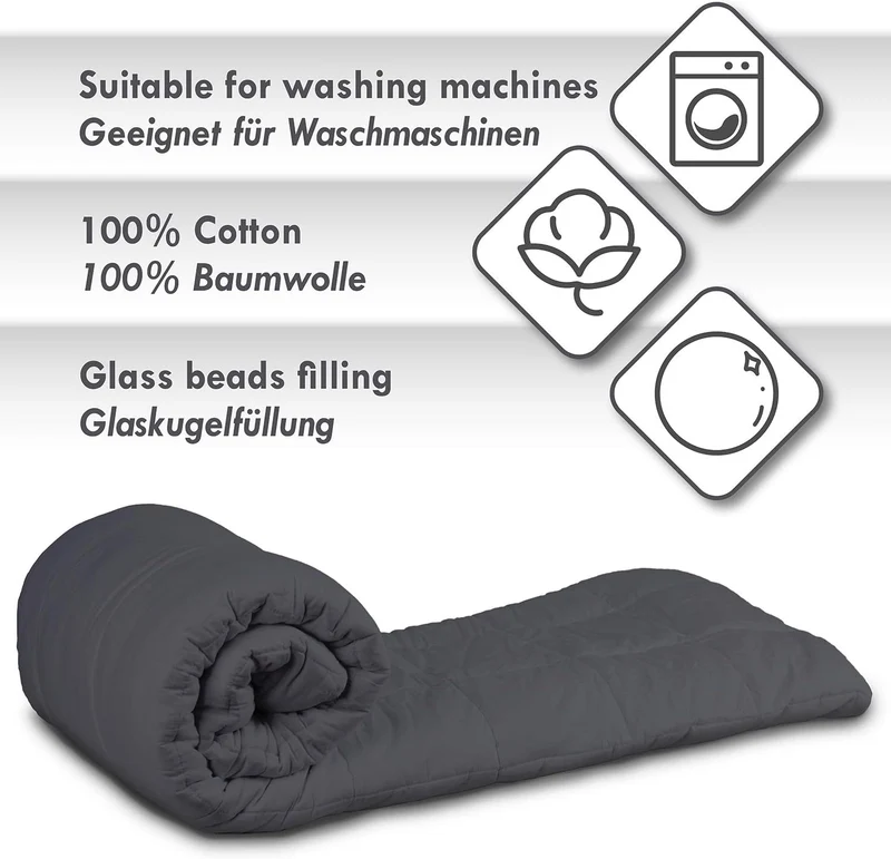 Schwerkraftdecke 8kg 200x155cm - Premium Therapiedecke für Entspannung