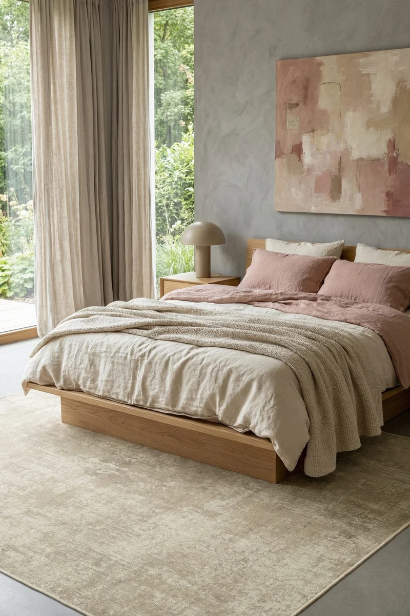 Asche Beige Teppich