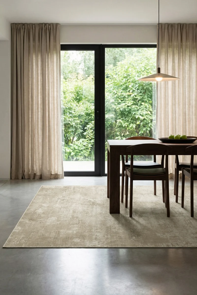 Asche Beige Teppich