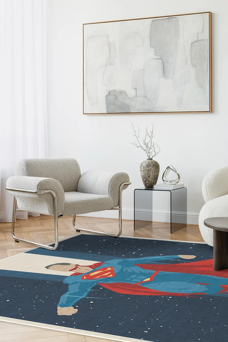 Superman™ Weltraum Dunkelblau Teppich