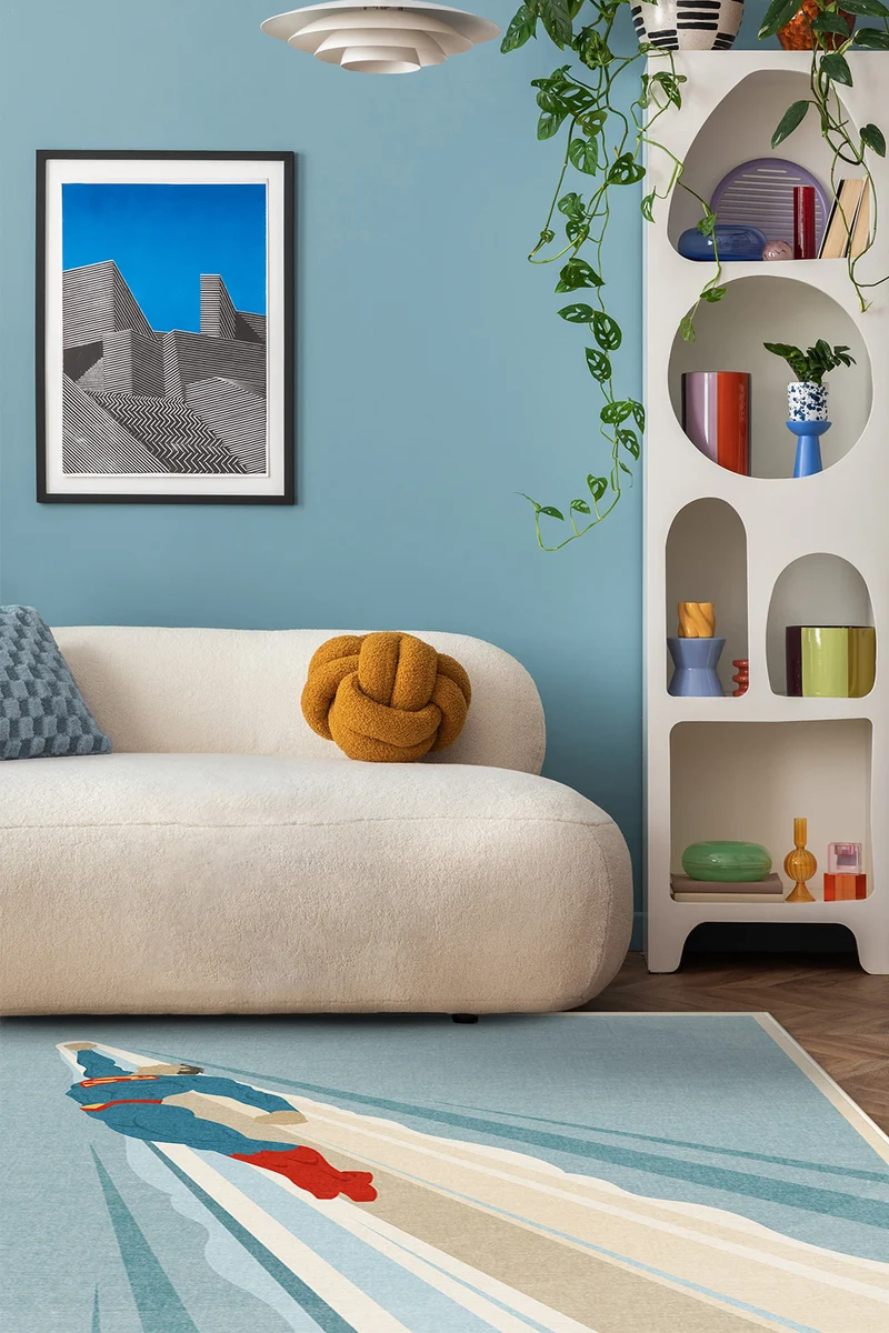 Superman™ Flug Blau Teppich
