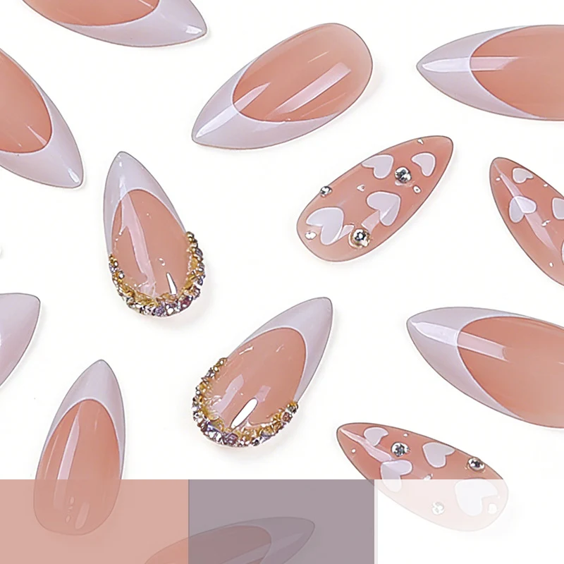 Herz-verzierte Gel-Nagelkunst-Set Karnz
