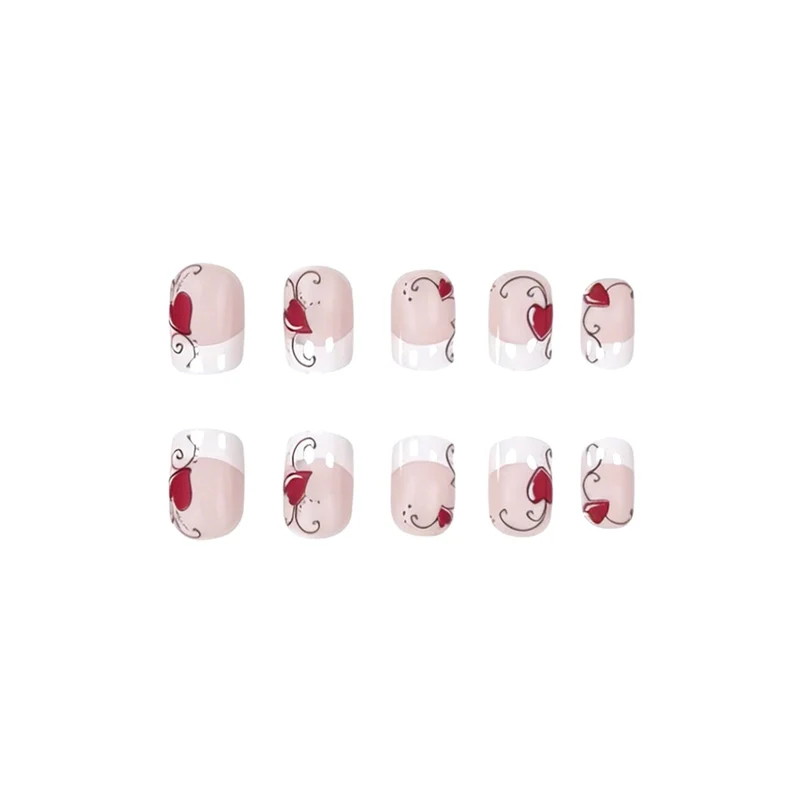 Herz-verzierte Acryl-Nagelkunst-Verstärkungen Karnz