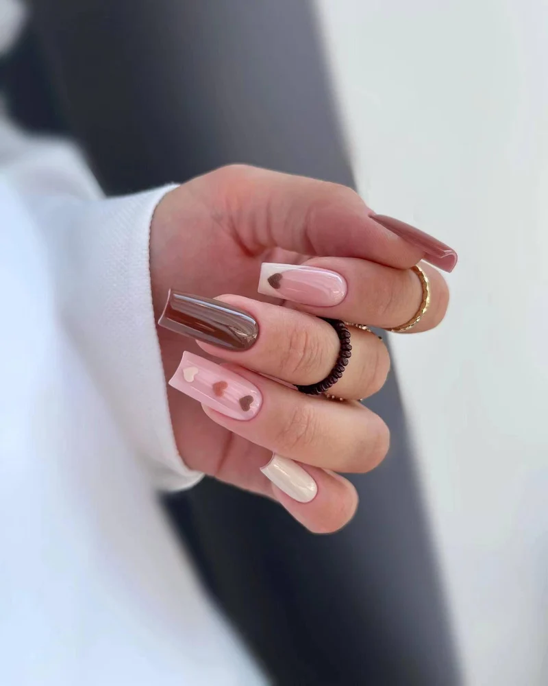Herz-Design Acryl-Nagelkunst Set Karnz