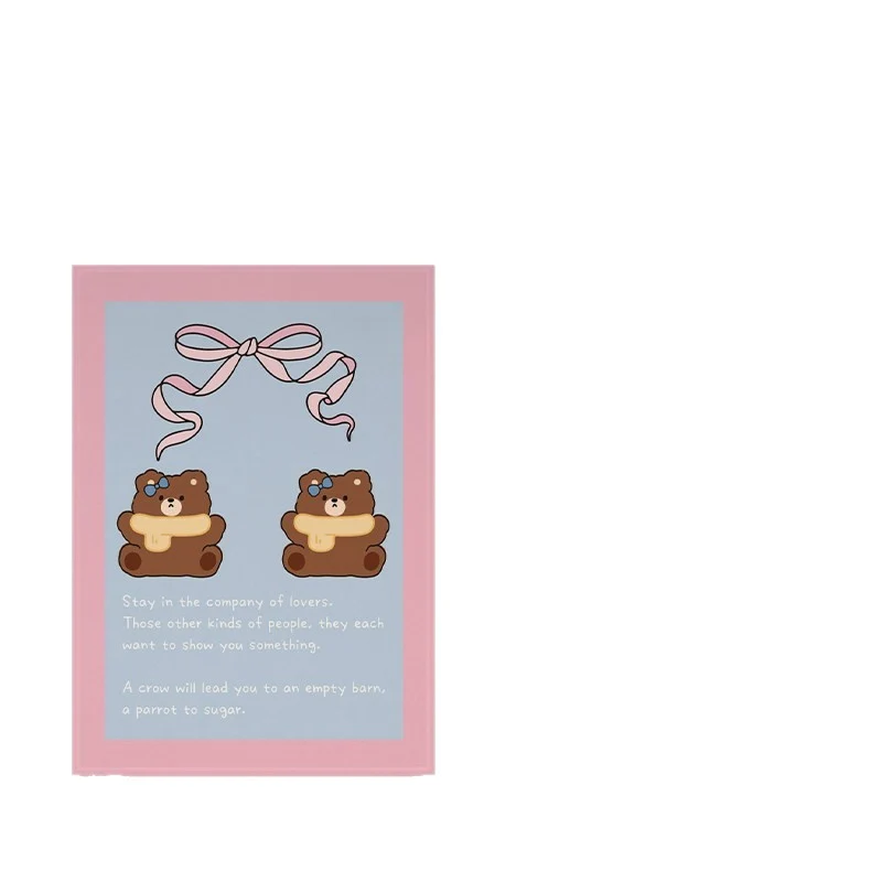 Pastel Cartoon Nursery Wall Art Print Poster with Cute Bear & Gift Illustration