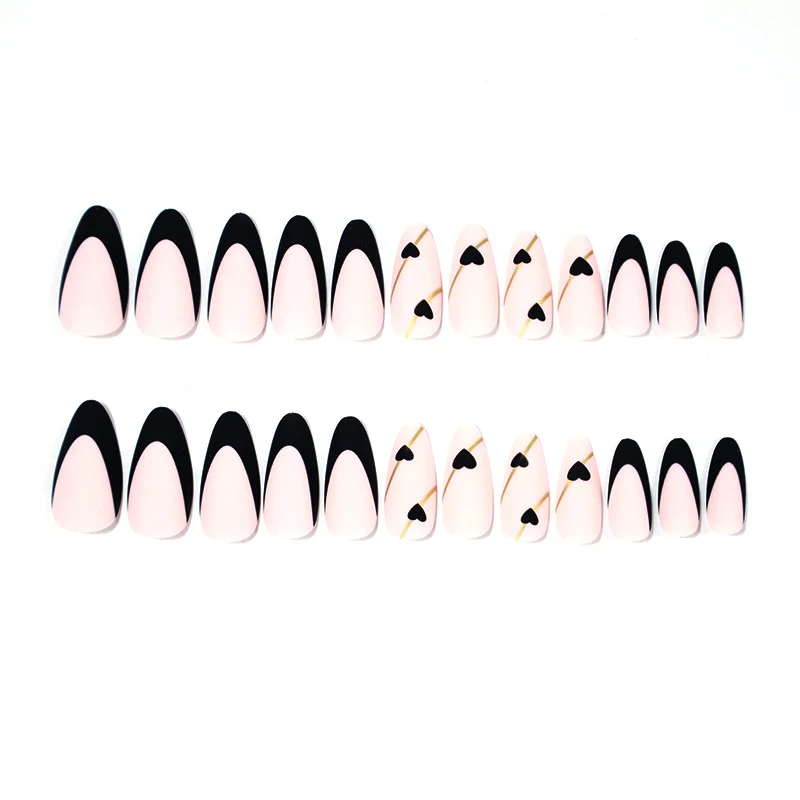 Heart-Accent Stiletto Nagelvergrößerungen Karnz