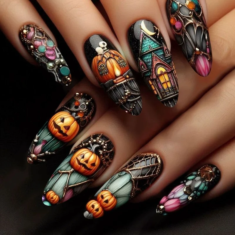 Halloween-Themen Gruselig Nagelkunst Karnz