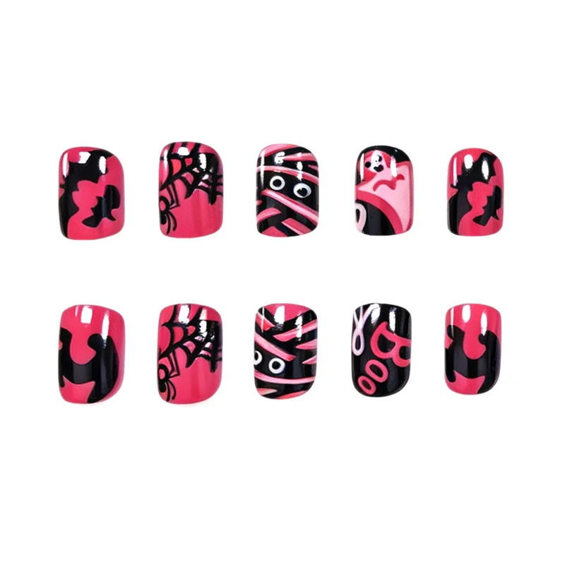 Halloween-Themen Spinnen- und Gespenster-Nagelkunst-Set Karnz