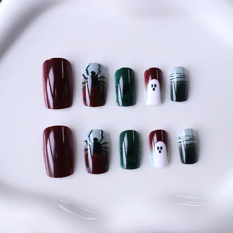Halloween-Themen-Spinne und Geist Nagelkunst Karnz