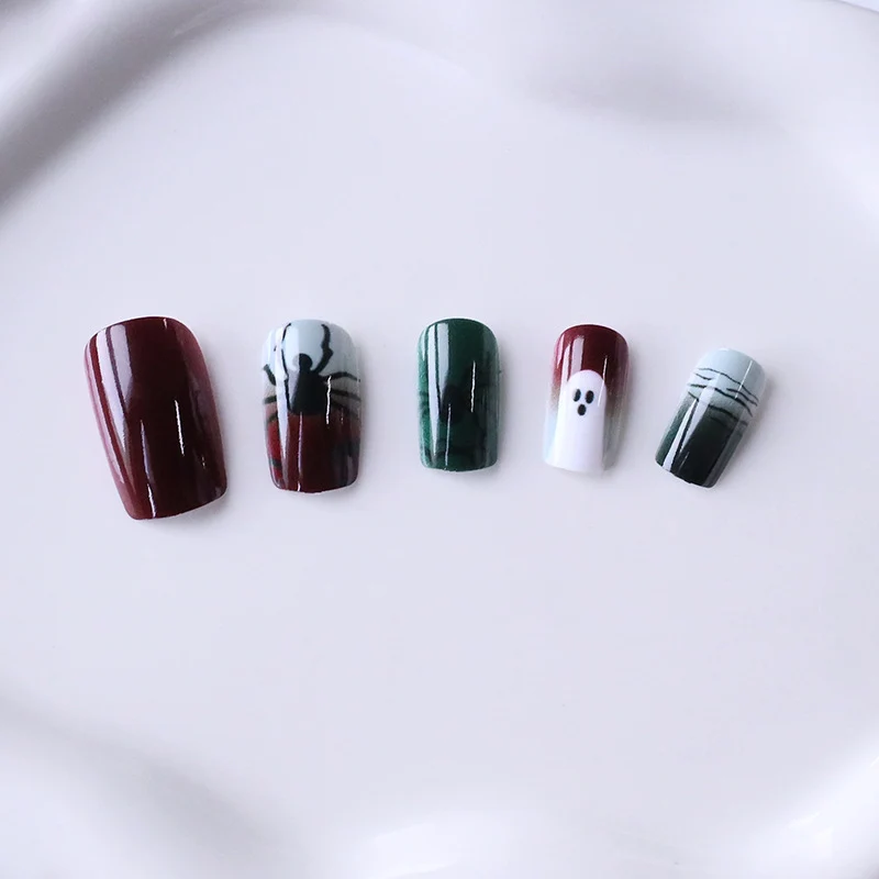 Halloween-Themen-Spinne und Geist Nagelkunst Karnz