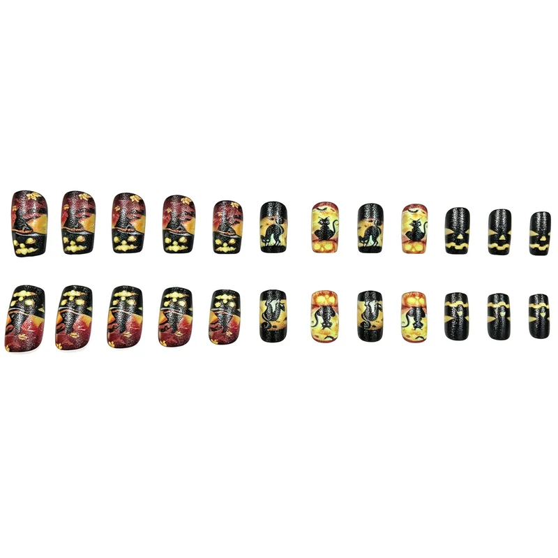 Halloween-Themen Press-On Nagelkunst Karnz
