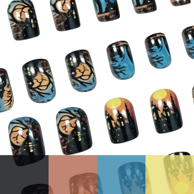 Halloween-Themen Nagelkunst Set Karnz 1789915592