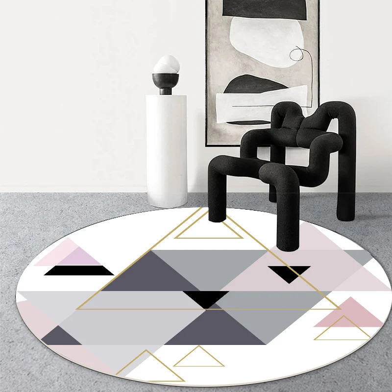 Abstract Patterned Round Area Rug Stornfield
