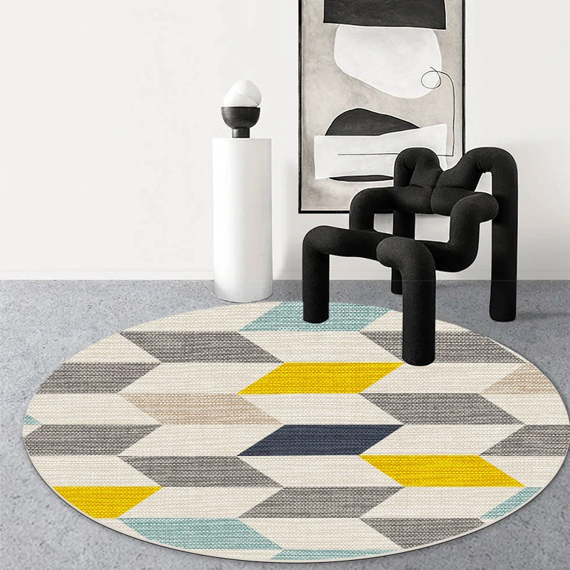 Abstract Patterned Round Area Rug Stornfield