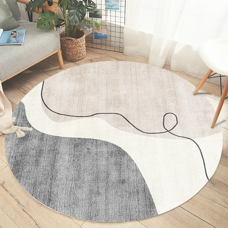 Abstract Patterned Round Area Rug Stornfield