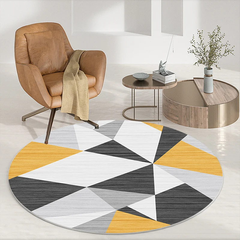 Abstract Patterned Round Area Rug Stornfield