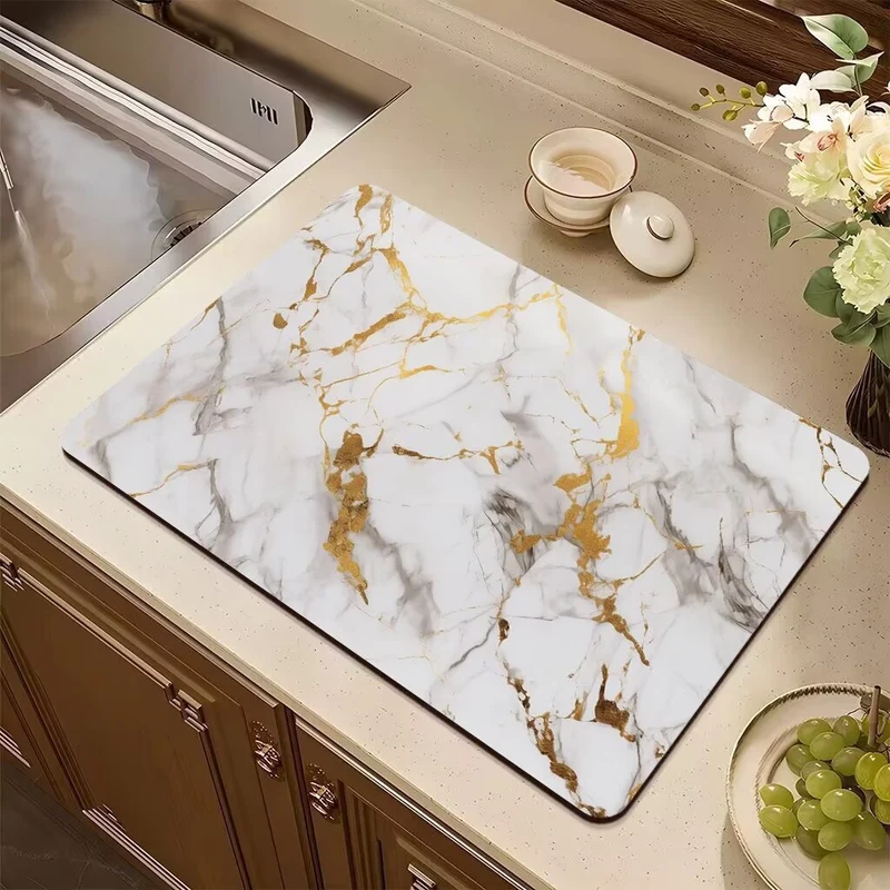 Abstract Non-Slip Kitchen Mat Stornfield