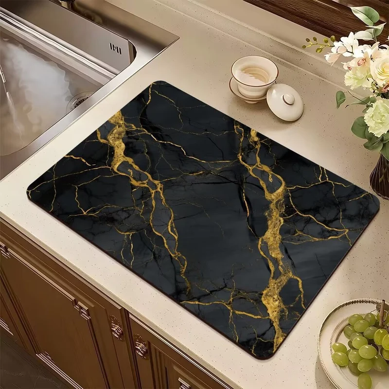 Abstract Non-Slip Kitchen Mat Stornfield
