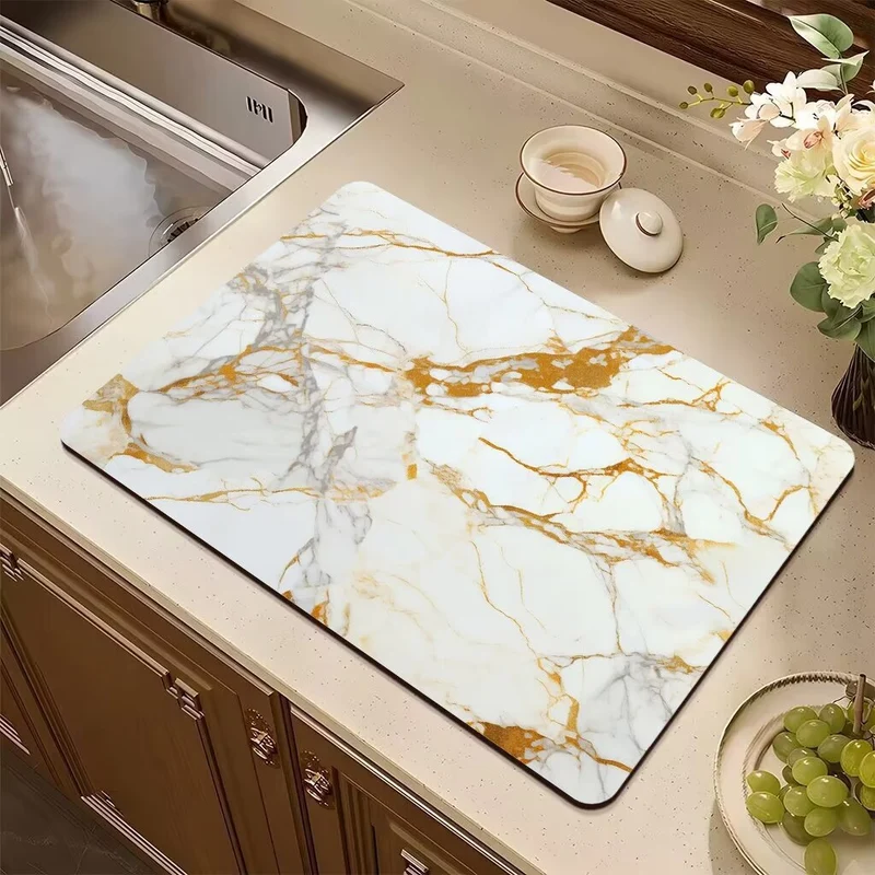 Abstract Non-Slip Kitchen Mat Stornfield