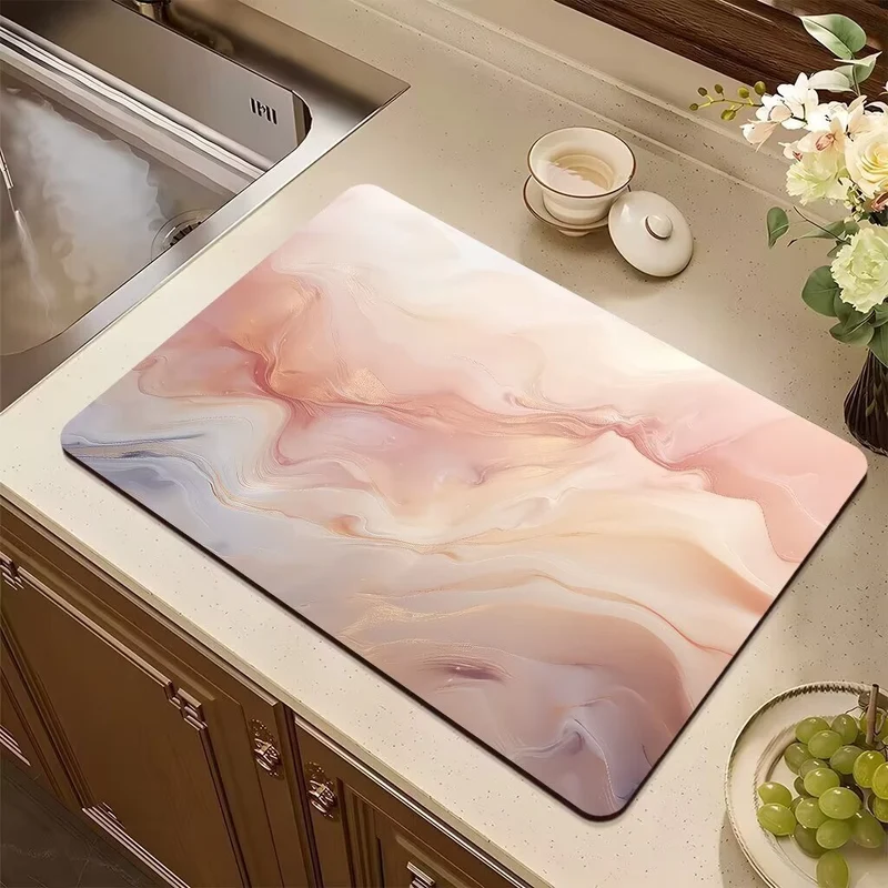 Abstract Non-Slip Kitchen Mat Stornfield